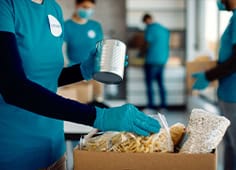 Volunteers Food Donation Drive
