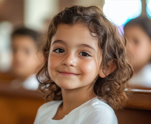 Smiling Child In Church