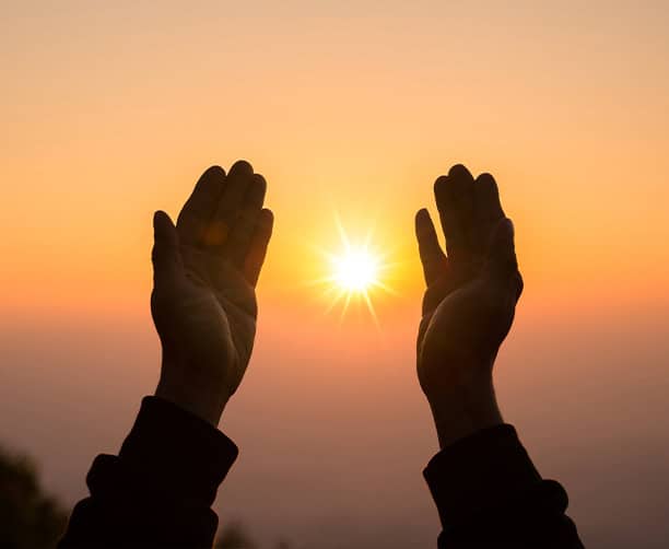Prayer Hands Sunrise Faith